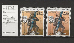 TIMBRE DE FRANCE VARIETE YVERT N° 2841 - Used Stamps