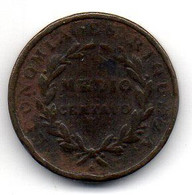 CHILE, 1/2 Centavo, Copper, Year 1835, KM #114 - Chile