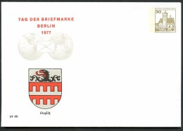 BERLIN PU68 C2/001 Privat-Umschlag WAPPEN STEGLITZ 1977 - Sobres Privados - Nuevos