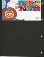 PAYS-BAS -LETTRE FDC AFFRANCHIE SERIE BANDES DESSINEES N° 1848-1852 -ANNEE 2001 - Disney