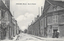 51 Marne - CPA - ANGLURE - Rue De Sézanne - Poste Postes - Télégraphes - Caisse D'Epargne - Anglure