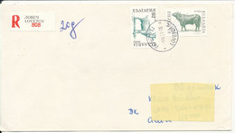 Bulgaria Registered Cover Sent To Denmark 11-5-1991 Topic Stamps - Cartas & Documentos