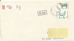 Bulgaria Registered Cover Sent To Denmark 15-5-1991 Topic Stamps - Cartas & Documentos