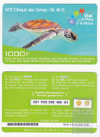 VINI Recharge De 1 000 FCFP - Verte / Tortue - Cartonnée - 1° Mle 12/2008 - Luxe - Polynésie Française