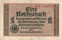 GERMANY-. 1 REICHSMARK 1940 **- Wor:P-R136a, Ros:R-551a CIRC. - 1 Mark