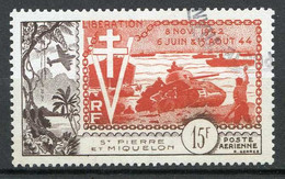 SAINT PIERRE Et MIQUELON < PA N° 22 < Ø Oblitéré Used Ø > COTE 16.50 € < LIBERATION < DEBARQUEMENT 1944 - CHAR TANK - Gebraucht