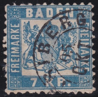 Baden   .    Michel   .   25    .   O     .   Gestempelt   .   /    .   Cancelled - Used