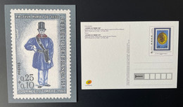 France 2021 - Carte Postale Entier Journée Du Timbre 1968 Facteur Rural En 1830 Philaposte - Pseudo-interi Di Produzione Ufficiale