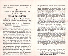 Alfred De Sutter (1896-1966) ~ Oudstrijder (1914-1918) - Devotion Images