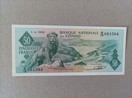 Billete Del Congo De 50 Francs, Año 1962, UNCIRCULATED - República Del Congo (Congo Brazzaville)