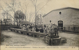 C. P. A. : 33 : SAINT-AUGUSTIN MERIGNAC : Château De Lognac, Dépôt De Remonte, L'Abreuvoir, Animé - Merignac