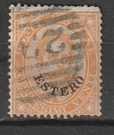 1881-1888 Italia Levant (Estero) 20c Karmin Mi.14 Obliteré - Algemene Uitgaven