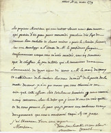 1779 ARRAS Pour MR LE MARQUIS DE LAVILLEMEREUX à PARIS NOBLESSE PAPIERS D AFFAIRES ET DE FAMILLE - Manuscrits