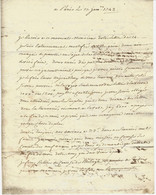 1742 De Paris INTERESSANTE LETTRE à Mr DE CHATEAUVIEUX DIRECTEUR DE LA BARONNIE Vitré EN BRETAGNE V. SCANS Et HISTORIQUE - Documents Historiques