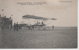 CPA Chalon-sur-Saône - "Chalon-Aviation" 16 Octobre 1910 - Fischer Se Prépare à Un Vol (très Jolie Scène) - Chalon Sur Saone