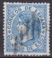 1868 Isabel II 25 M.Usado Centrado De Lujo - Used Stamps