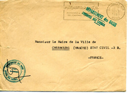 1965 -Algérie -Lettre De LAGHOUAT Pour Cherbourg -Cachet Manuel "DEPARTEMENT DES OASIS -COMMUNE DE LARBAA" - Algeria (1962-...)