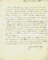 1822 De Rochefort Lettre Signee Guillemard Ingénieur De Marine =>frère  Inspecteur Des Douanes à St Servan Près St Malo - Manuscripts