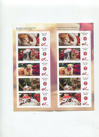 Belgie Boekje Fantasy Winter DOGS KATS Kittens Chats MNH Duostamps Booklet Gepersonaliseerde Zegels - Autres & Non Classés