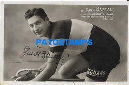 184953 ITALY SPORTS BIKE CYCLIST GINO BARTALI CHAMPION GIRO D'ITALIA YEAR 1936 AUTOGRAPH POSTAL POSTCARD - Ohne Zuordnung
