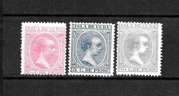 LOTE 2173  /// CUBA 1891  EDIFIL Nº: 148/150 *MH/NSG // CATALOG./COTE: 10€  ¡¡¡ OFERTA - LIQUIDATION - JE LIQUIDE !!! - Cuba (1874-1898)