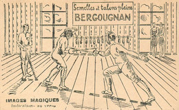 SPORT - ESCRIME - CPA SOCIETE BERGOUGNAN FABRIQUE TALONS "LE GAULOIS" - CARTE à COLORIER - (9 X 14 Cm) - TRES BON ETAT - Escrime