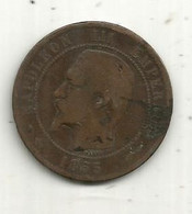 Monnaie , France ,10 Centimes 1855 A , 2 Scans - Autres & Non Classés