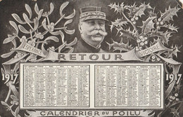 Militaria Patriotique - Retour - Calendrier Du Poilu 1917 * - Patriottisch