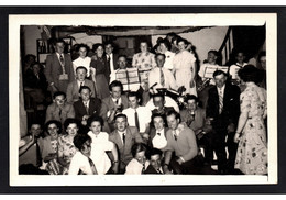 (RECTO / VERSO) MONTENAU - FETE DE JEUNES - RARE - CARTE PHOTO D. LECOQ  FORMAT CPA - BELGIQUE - Ambleve - Amel