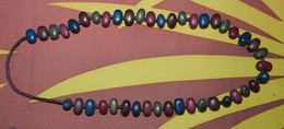 Collier Bois Multicolore Longueur 76 Cm - Necklaces/Chains