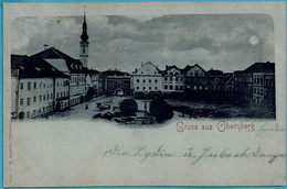 Gruss Aus Obernberg. 1898 Mondscheinkarte - Otros