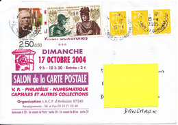 France Cover Sent To Denmark 15-4-2005 With More Topic Stamps - Cartas
