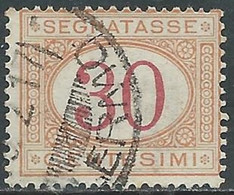 1890-94 REGNO SEGNATASSE USATO 30 CENT - RF28 - Strafport