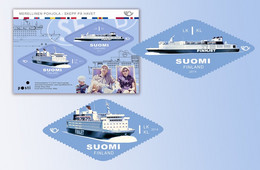 Finland 2014 Norden Joint Issue Sea Ferries Life At The Sea Block Mint - Ungebraucht