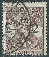 1924 REGNO SEGNATASSE PER VAGLIA USATO 2 LIRE - RF28-2 - Vaglia Postale