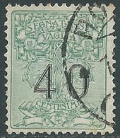 1924 REGNO SEGNATASSE PER VAGLIA USATO 40 CENT - RF28-2 - Strafport Voor Mandaten