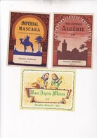 3 ETIQUETTES VIN D ALGERIE / ROSE / MASCARA / THEOPHILE GUINTRAND / SETE - Collections, Lots & Séries