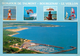 CPSM Bonjour De Talmont-Bourgenay-Multivues-Timbre     L1523 - Talmont Saint Hilaire