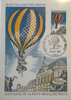 Paris - Carte Maximum - FDC - Centenaire De La Poste Par Ballon Montés - 1971 - 1970-1979