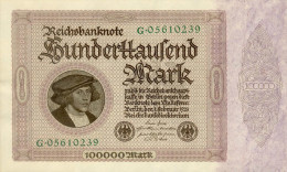 Deutschland, Germany - 100 000 Mark, Reichsbanknote, Ro. 82 A ,  ( Serie G ) UNC, 1923 ! - 100000 Mark