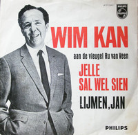 * 7"  *  Wim Kan - Jelle Sal Wel Sien (Yellow Submarine) / Lijmen Jan (Holland 1972) - Comiques, Cabaret