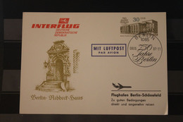 DDR 1987; Ganzsache 750 Jahre Berlin Mit Interflug-Zudruck - Cartes Postales Privées - Oblitérées