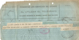 TELEGRAMA 1937 GUERRA CIVIL DE LONDRES A VITORIA MAT TELEGRAFOS Y CENSURA MILITAR TELEGRAFOS - Telegrafi