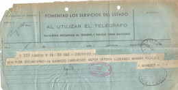 TELEGRAMA 1937 GUERRA CIVIL DE LONDRES A VITORIA MAT TELEGRAFOS Y CENSURA MILITAR TELEGRAFOS - Télégraphe