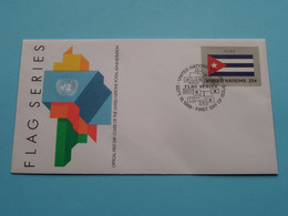 FLAG SERIES - UNITED NATIONS " CUBA " 1988 ( See / Voir Scan ) Enveloppe ! - Storia Postale