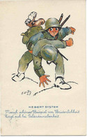 1923 Humour Militaire.Manch Schönes Beispiel Von Brüderlichkeit.... Illustrateur LOUTAN. Militärischer Humor. - Risch-Rotkreuz