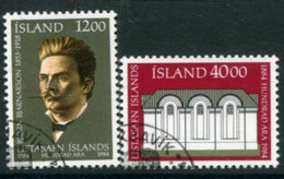 ICELAND 1984 National Gallery Centenary  Used.  Michel 622-23 - Gebraucht