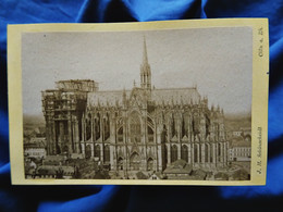 Photo CDV J.H. Schönscheidt, Cöln - Cologne La Cathédrale, échaffaudage En Construction, 1873 L595B - Oud (voor 1900)