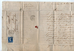TB 3393 - 1863 - LAC - Lettre De Mr Louis BOUVIER à PRIVAS Pour Mr BLANCHENAY Maire Et Notaire à PIERREVILLE - 1849-1876: Klassik