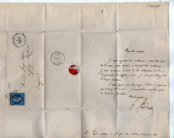 TB 3395 - 1864 - LAC - 2 Lettres - Etude De Me E.VILFEU Avocat - Avoué à LAVAL Pour Mr PAYS Notaire à JUVIGNE DES LANDES - 1849-1876: Klassik